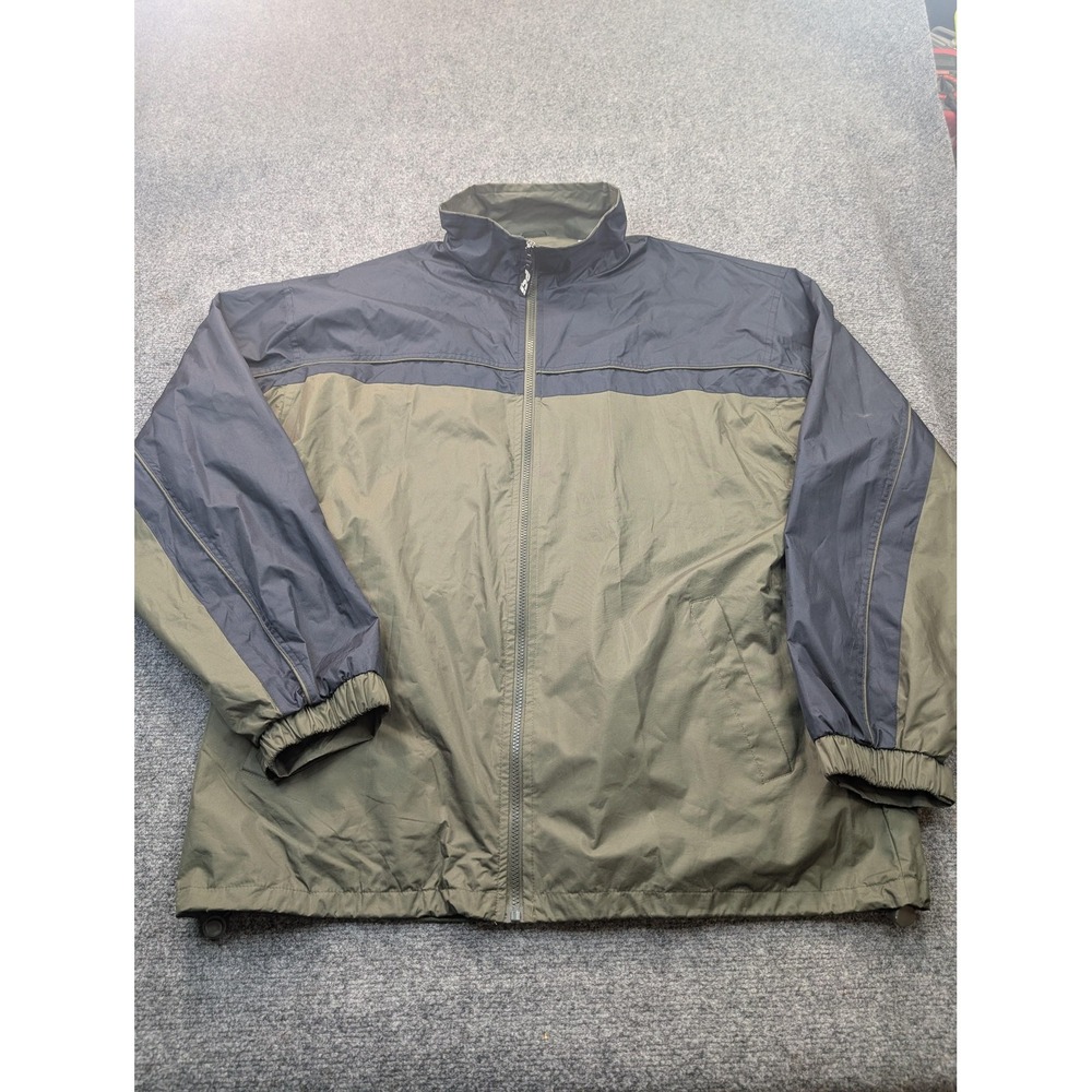 Mesa Verde Jacket Mens XL Green Black PCI Windbreaker Mesh Lined Hiking Zip Coat